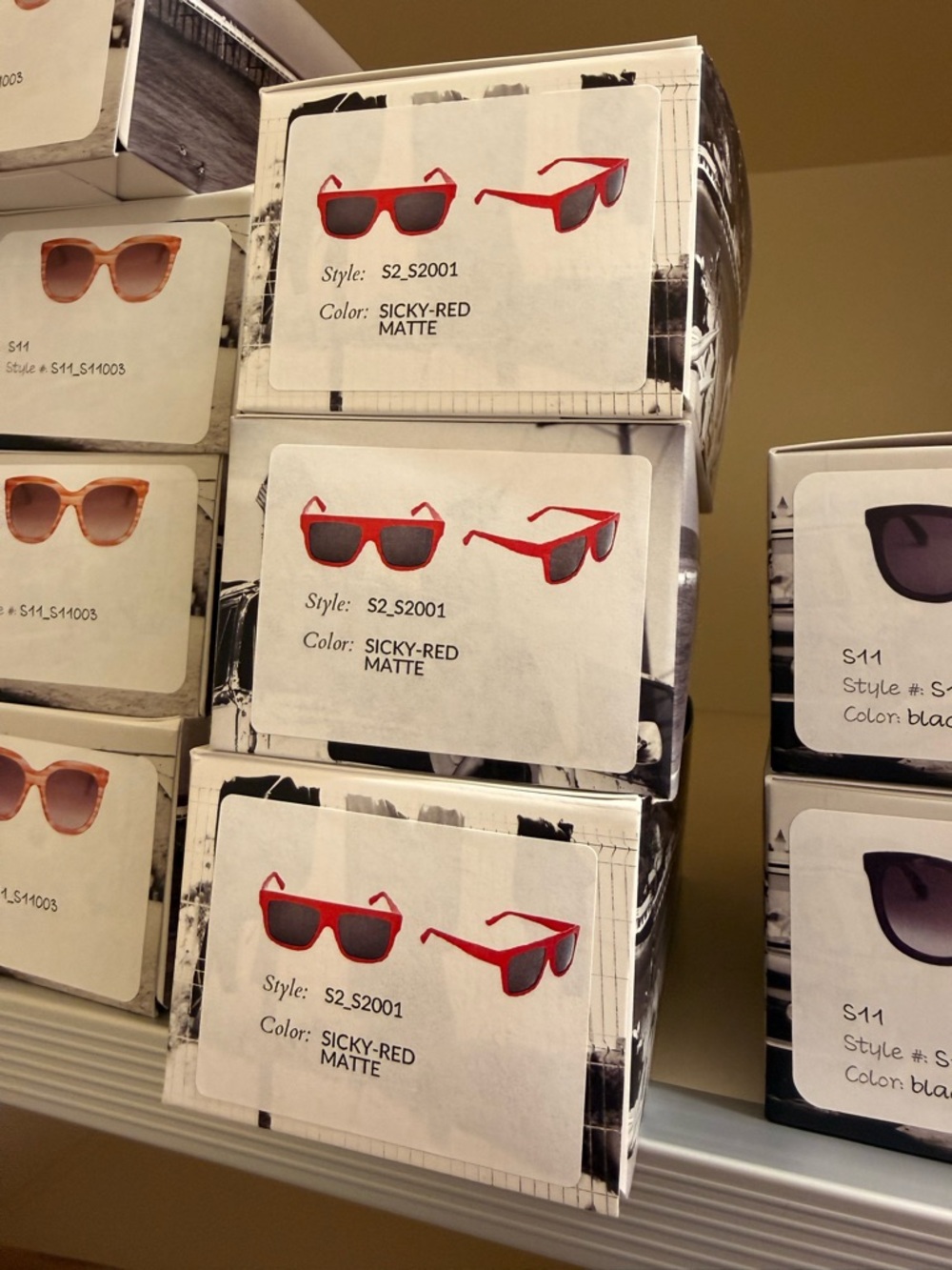 Red Matte Sunglasses - S2_S2001